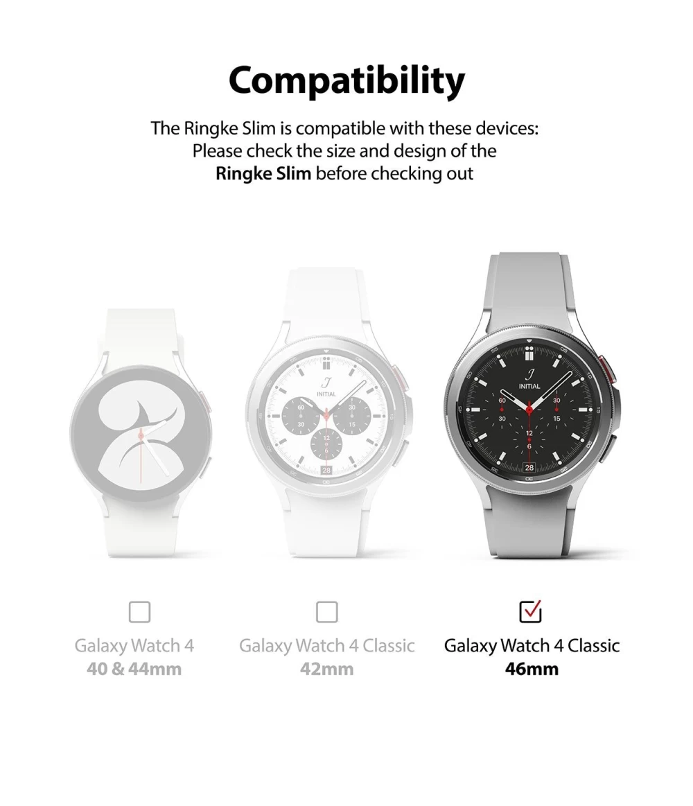 Samsung Galaxy Watch 4 band  RINGKE Slim 2-pack Classic 46mm