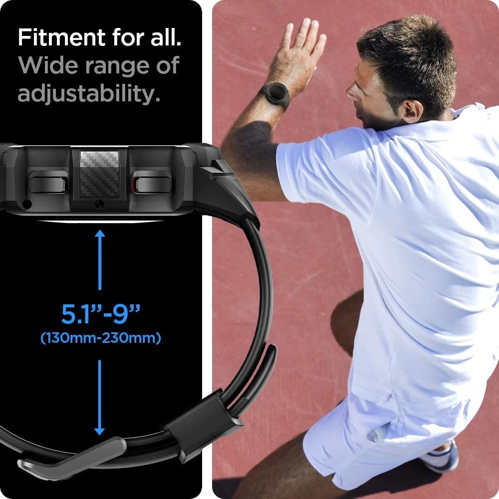 Samsung Galaxy Watch 4  melns SPIGEN Rugged Armor Pro Classic 46mm