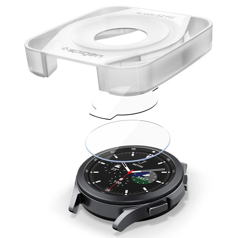 Samsung Galaxy Watch 4 защитное стекло  SPIGEN TR EZ FIT Tempered Glass Classic 42mm (2pack)