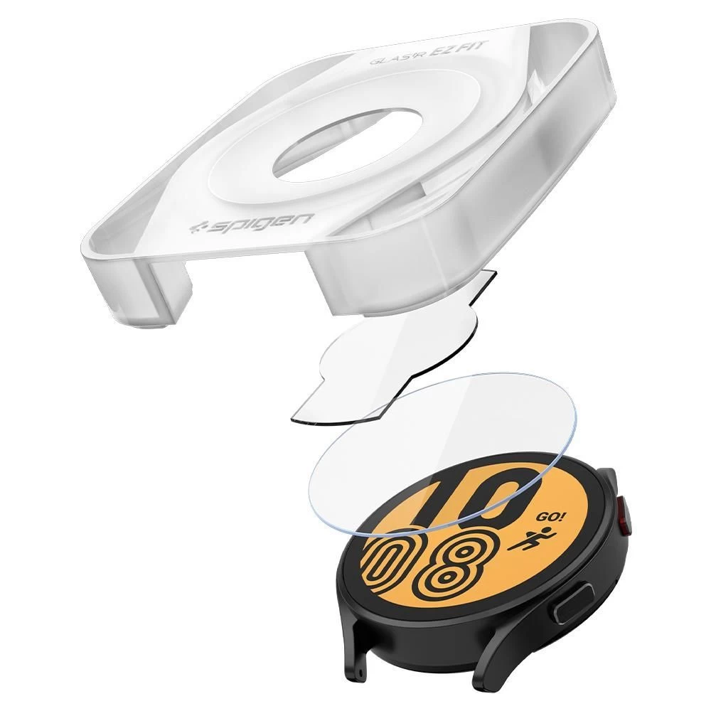 Samsung Galaxy Watch 4 защитное стекло  SPIGEN TR EZ FIT Tempered Glass 44mm (2pack)