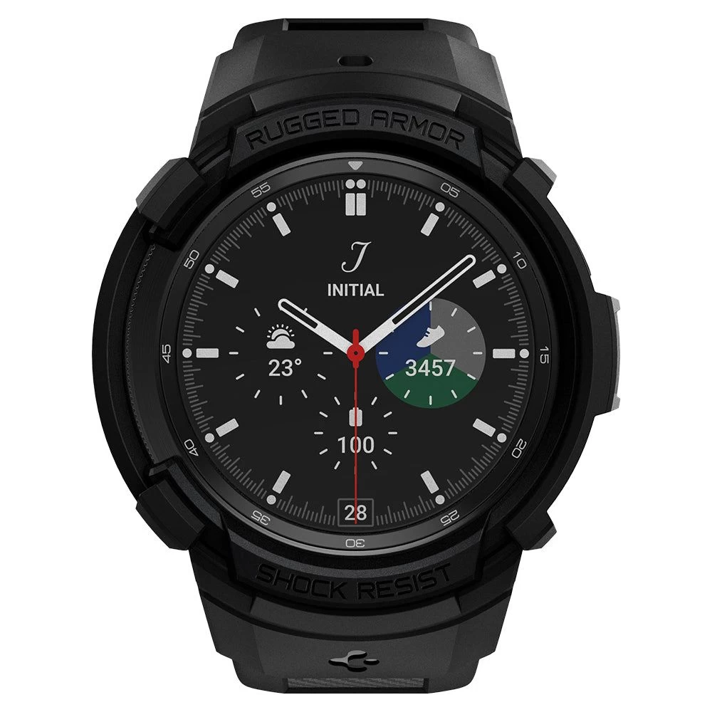 Samsung Galaxy Watch 4  melns SPIGEN Rugged Armor Pro Classic 46mm