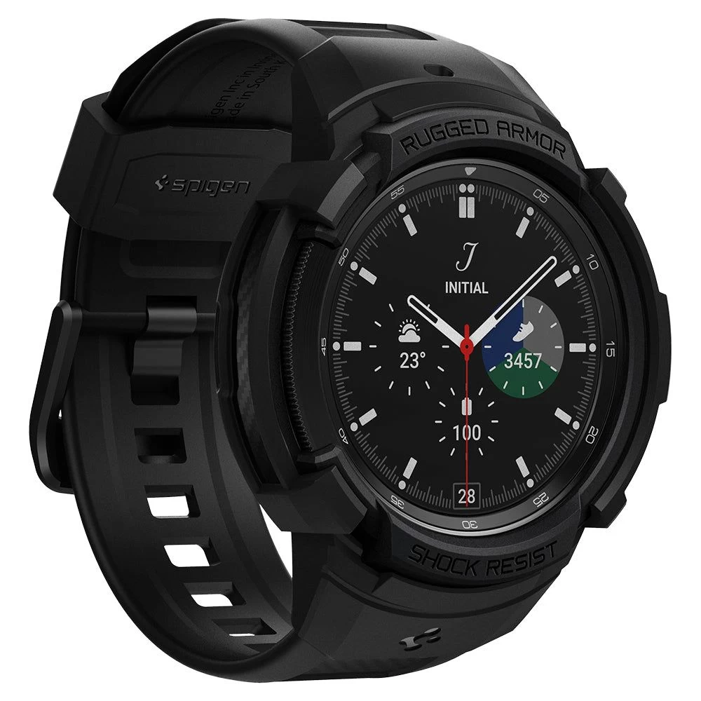 Samsung Galaxy Watch 4  melns SPIGEN Rugged Armor Pro Classic 46mm