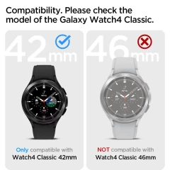 Samsung Galaxy Watch 4 aizsargstikls  SPIGEN TR EZ FIT Tempered Glass Classic 42mm (2pack)