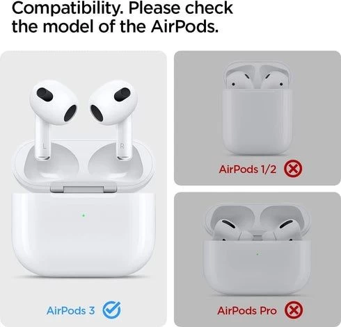 Apple AirPods 3 fodral svart SPIGEN Classic Fit  Airpods