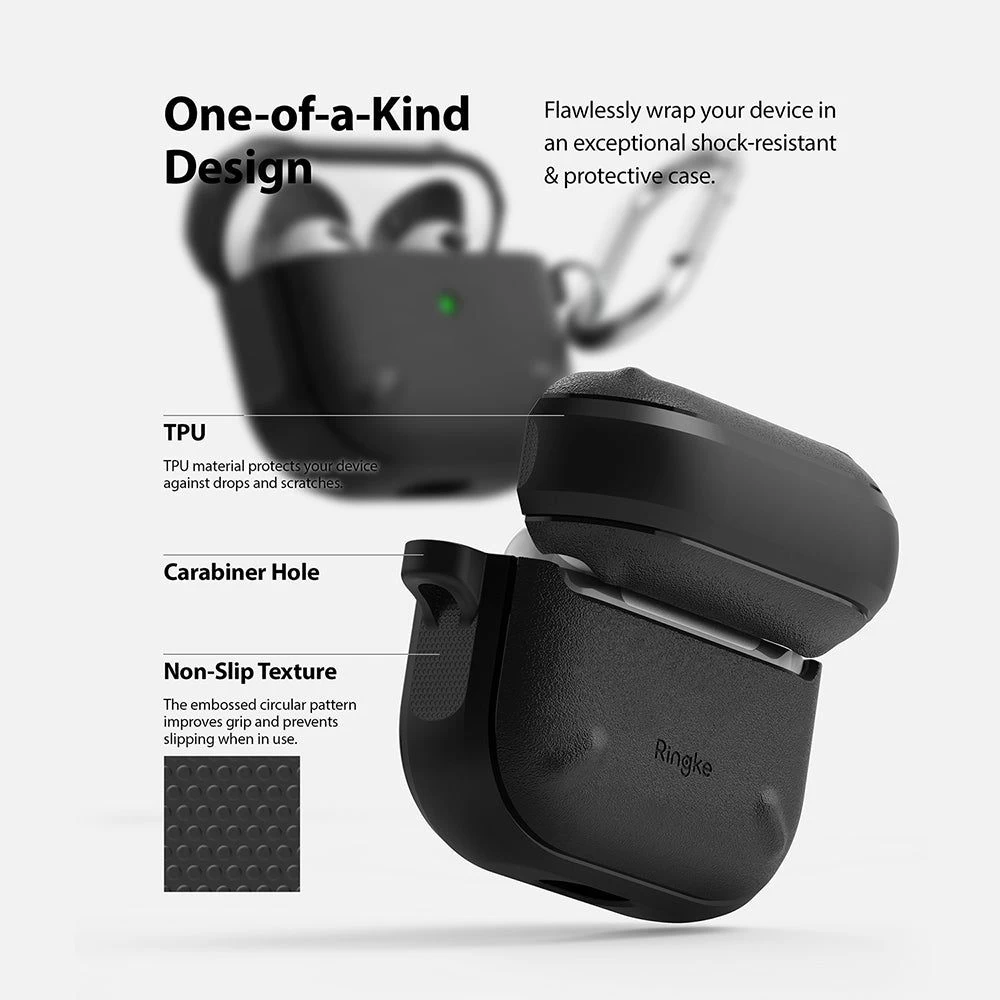 Apple AirPods 3 suojakotelo musta RINGKE Onyx Airpods