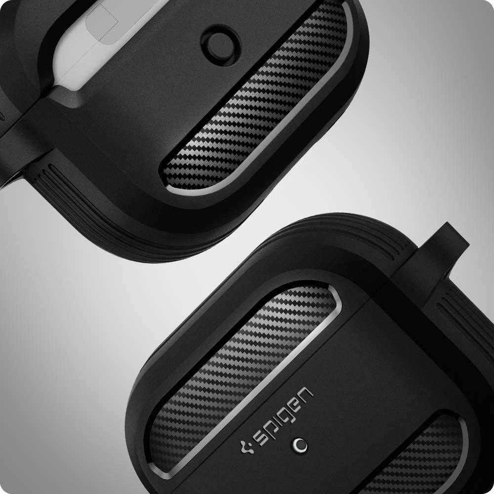 Apple AirPods 3 fodral svart SPIGEN Rugged Armor