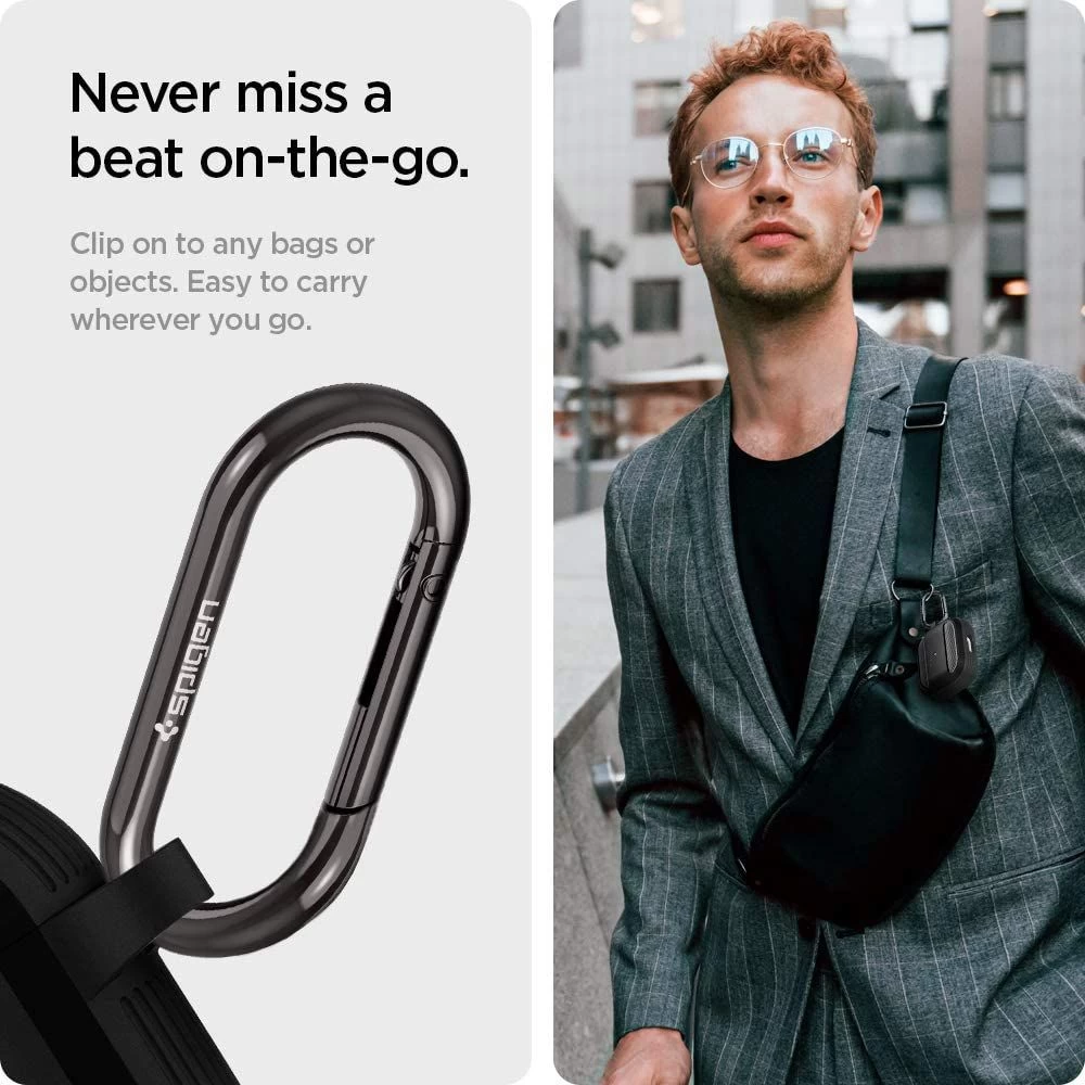 Apple AirPods 3 fodral svart SPIGEN Rugged Armor