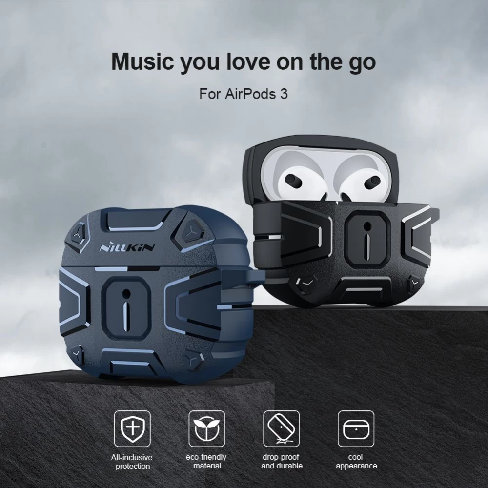 Apple AirPods 3 suojakotelo musta Nillkin Explorer