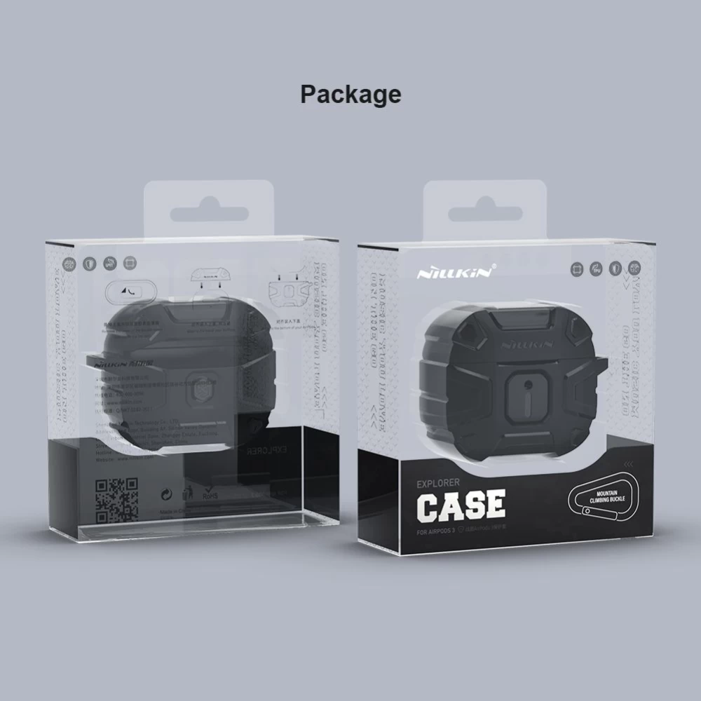 Apple AirPods 3 suojakotelo musta Nillkin Explorer