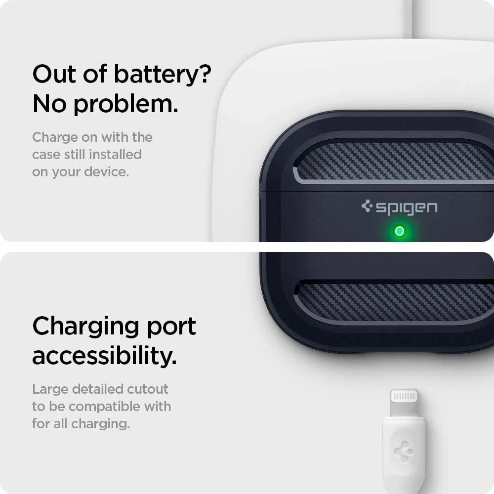 Apple AirPods 3 suojakotelo harmaa SPIGEN Rugged Armor