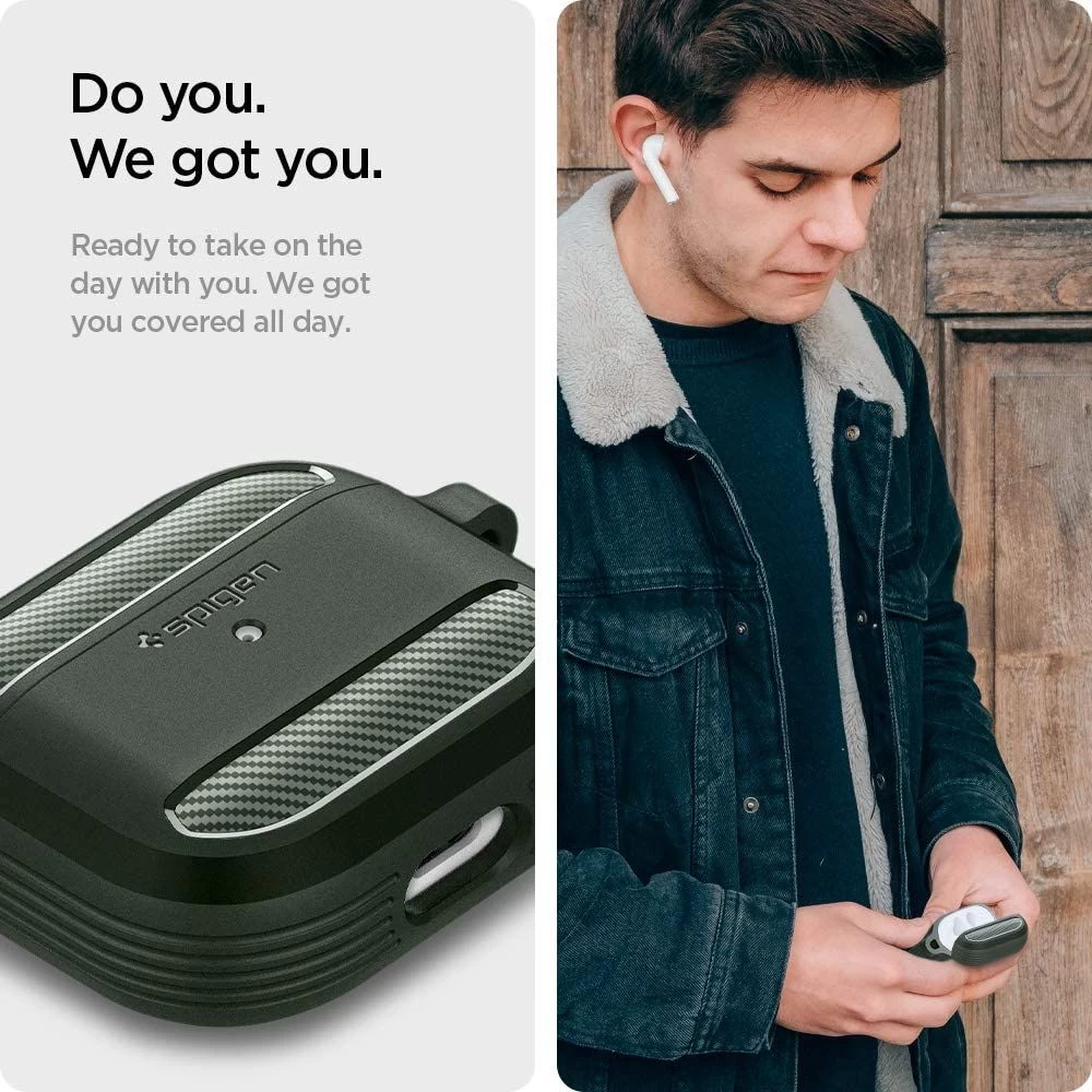 Apple AirPods 3 suojakotelo vihreä SPIGEN Rugged Armor