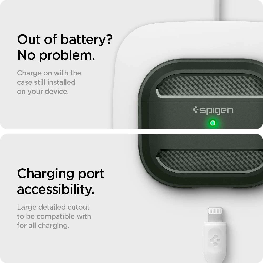 Apple AirPods 3 suojakotelo vihreä SPIGEN Rugged Armor