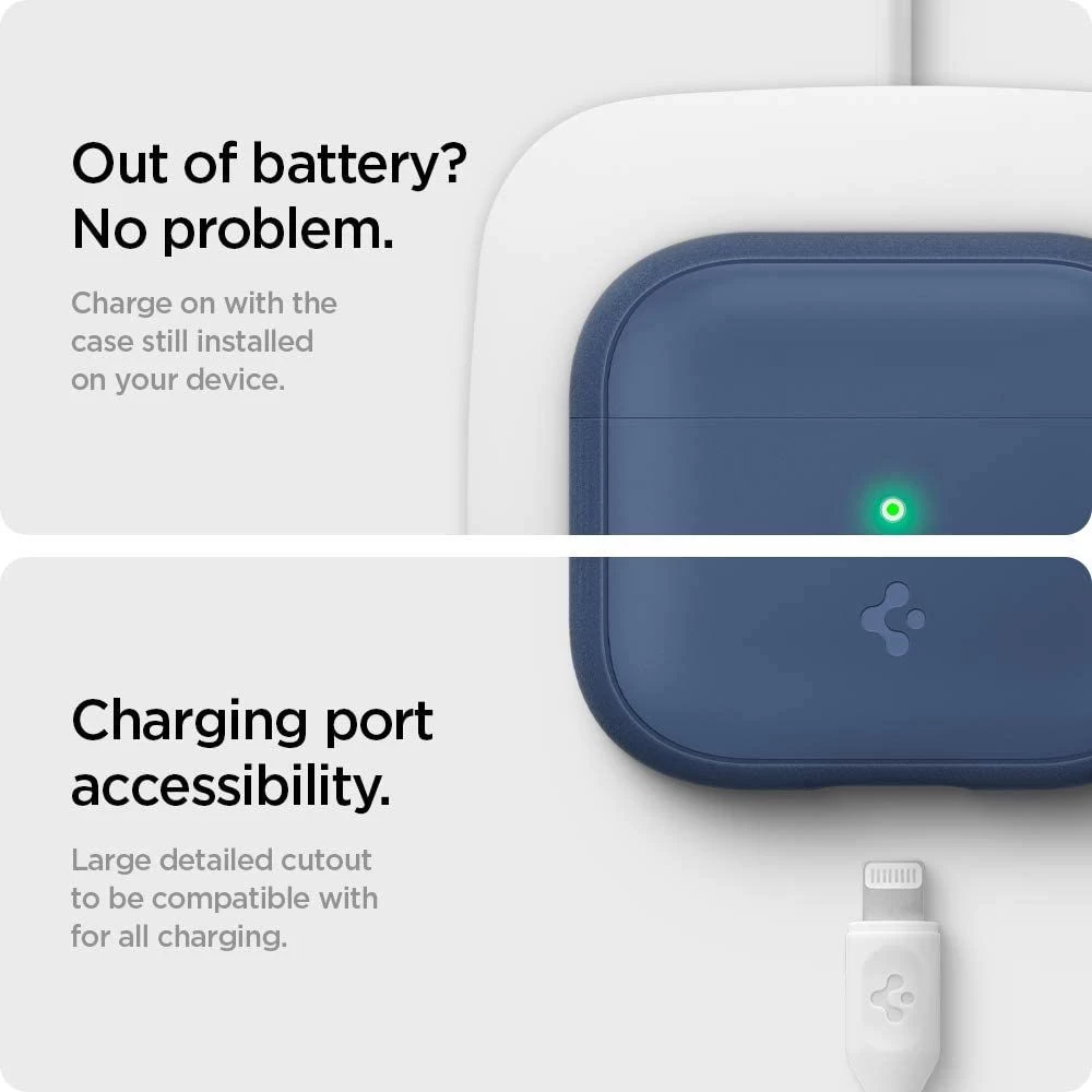 Apple AirPods 3 suojakotelo sininen SPIGEN Silicon Fit