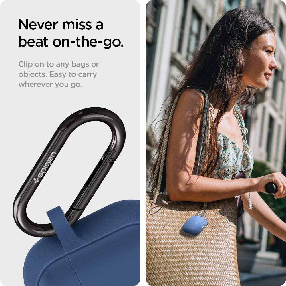 Apple AirPods 3 suojakotelo sininen SPIGEN Silicon Fit