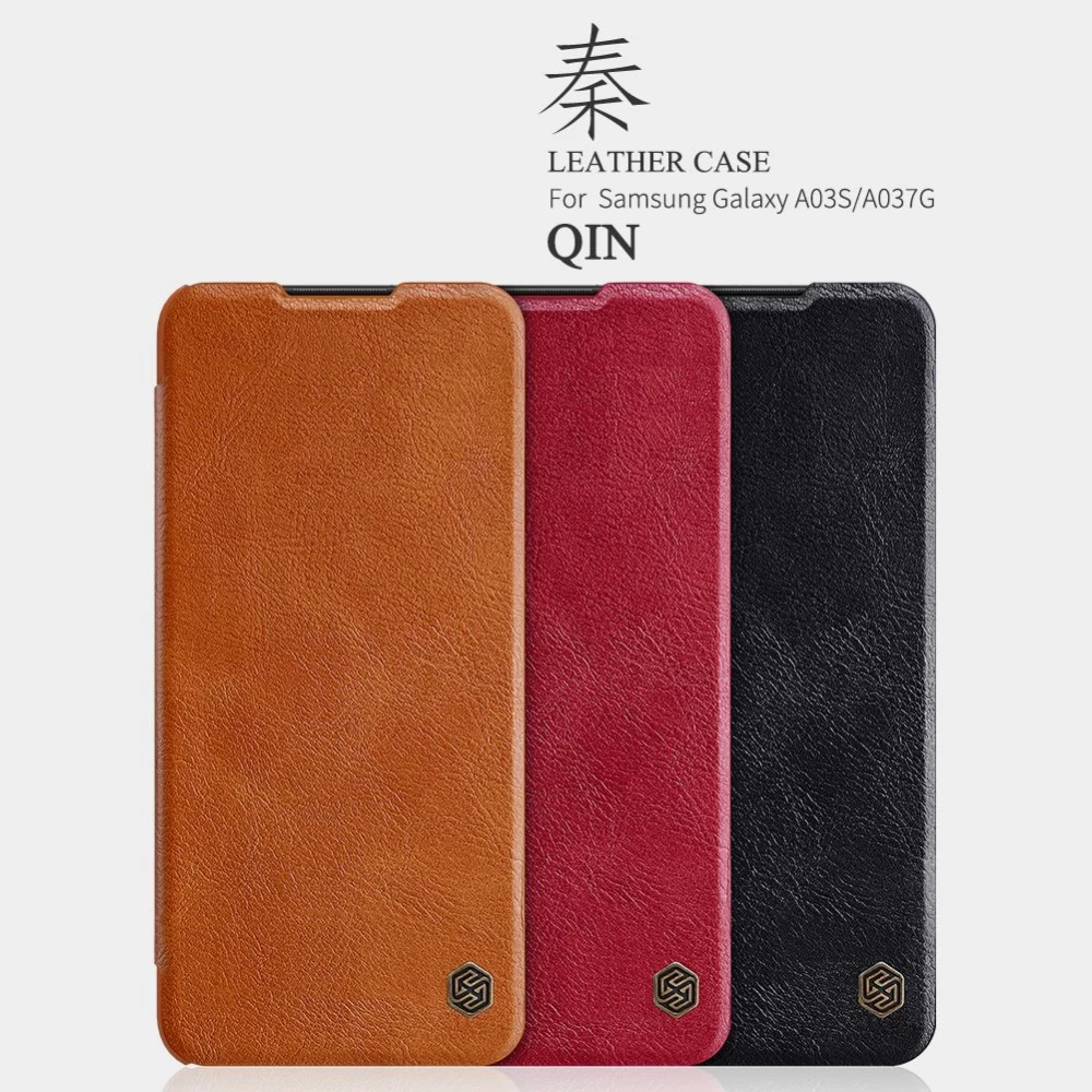 Samsung Galaxy A03S maciņš brūns Nillkin Qin Leather