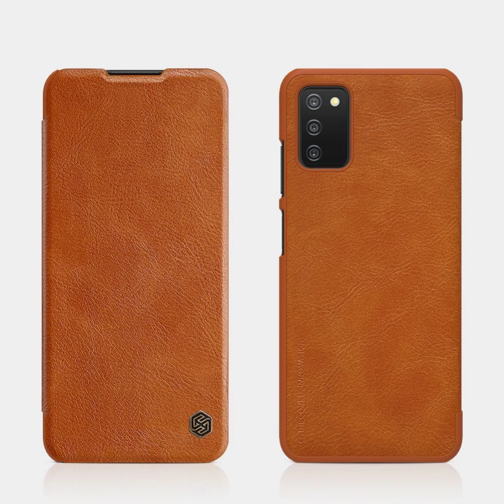 Samsung Galaxy A03S maciņš brūns Nillkin Qin Leather
