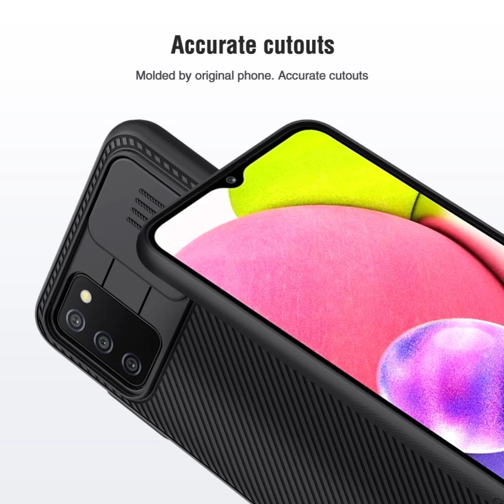Samsung Galaxy A03S vāciņš melns Nillkin CamShield