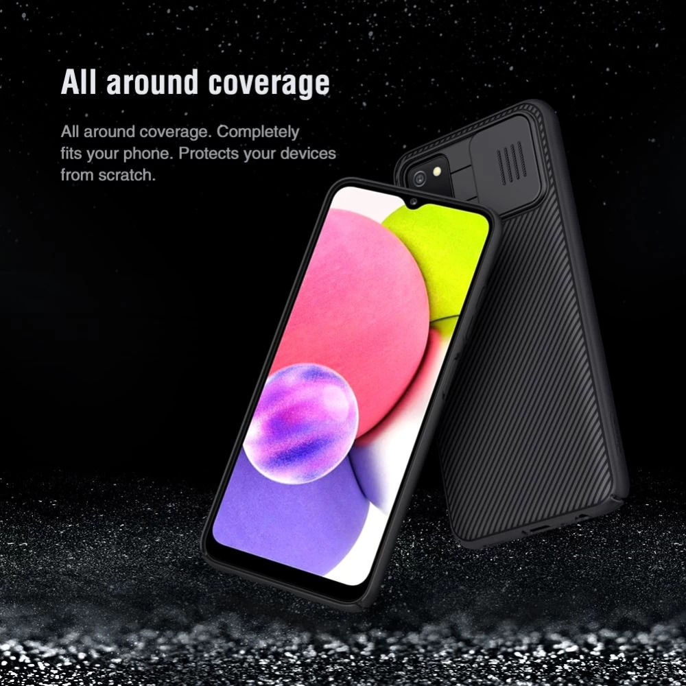Samsung Galaxy A03S vāciņš melns Nillkin CamShield