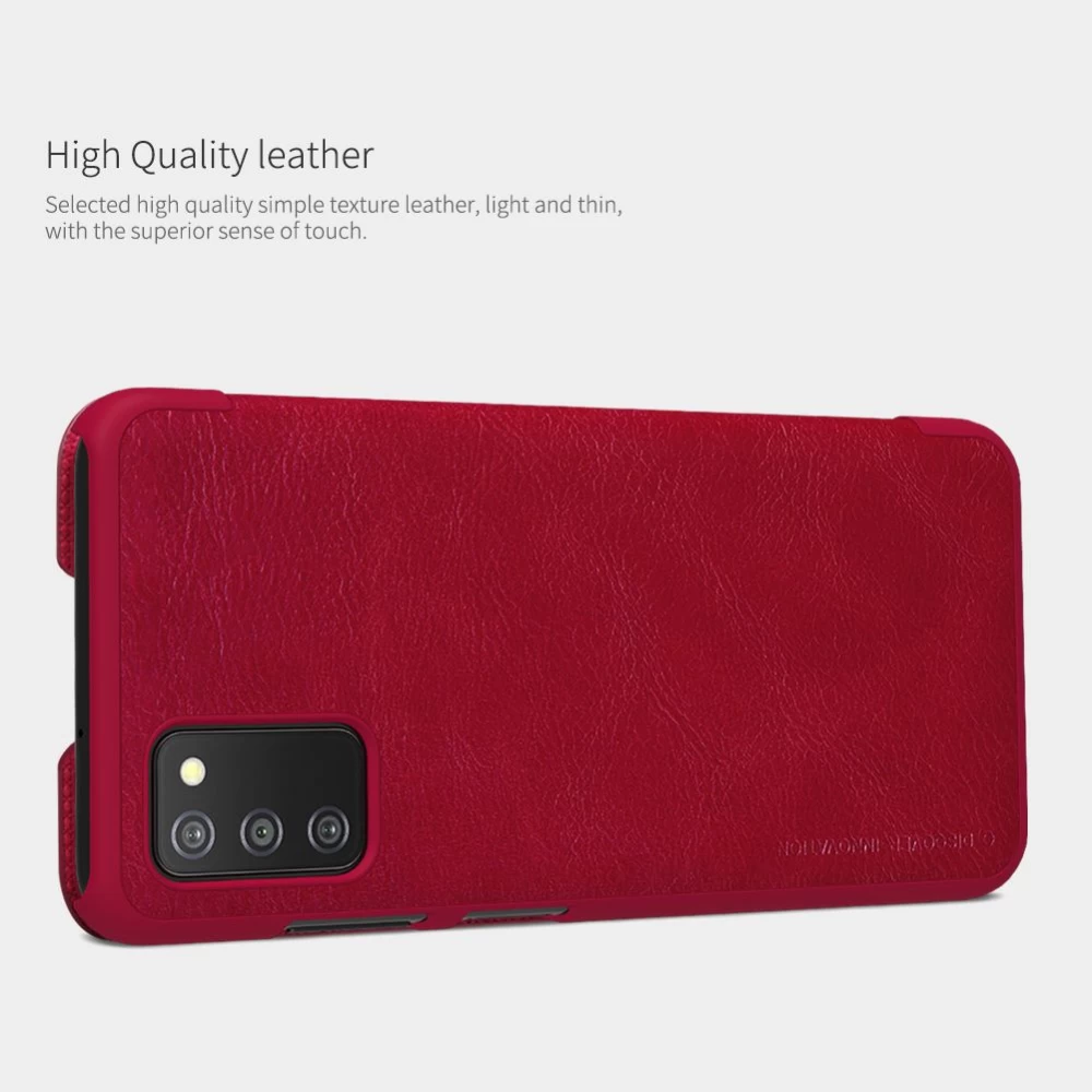 Samsung Galaxy A03S maciņš melns Nillkin Qin Leather