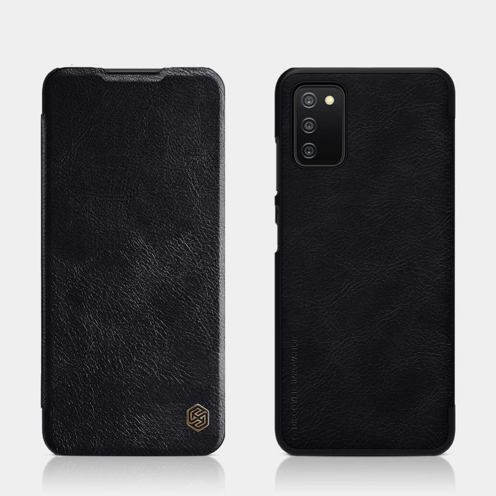 Samsung Galaxy A03S maciņš melns Nillkin Qin Leather