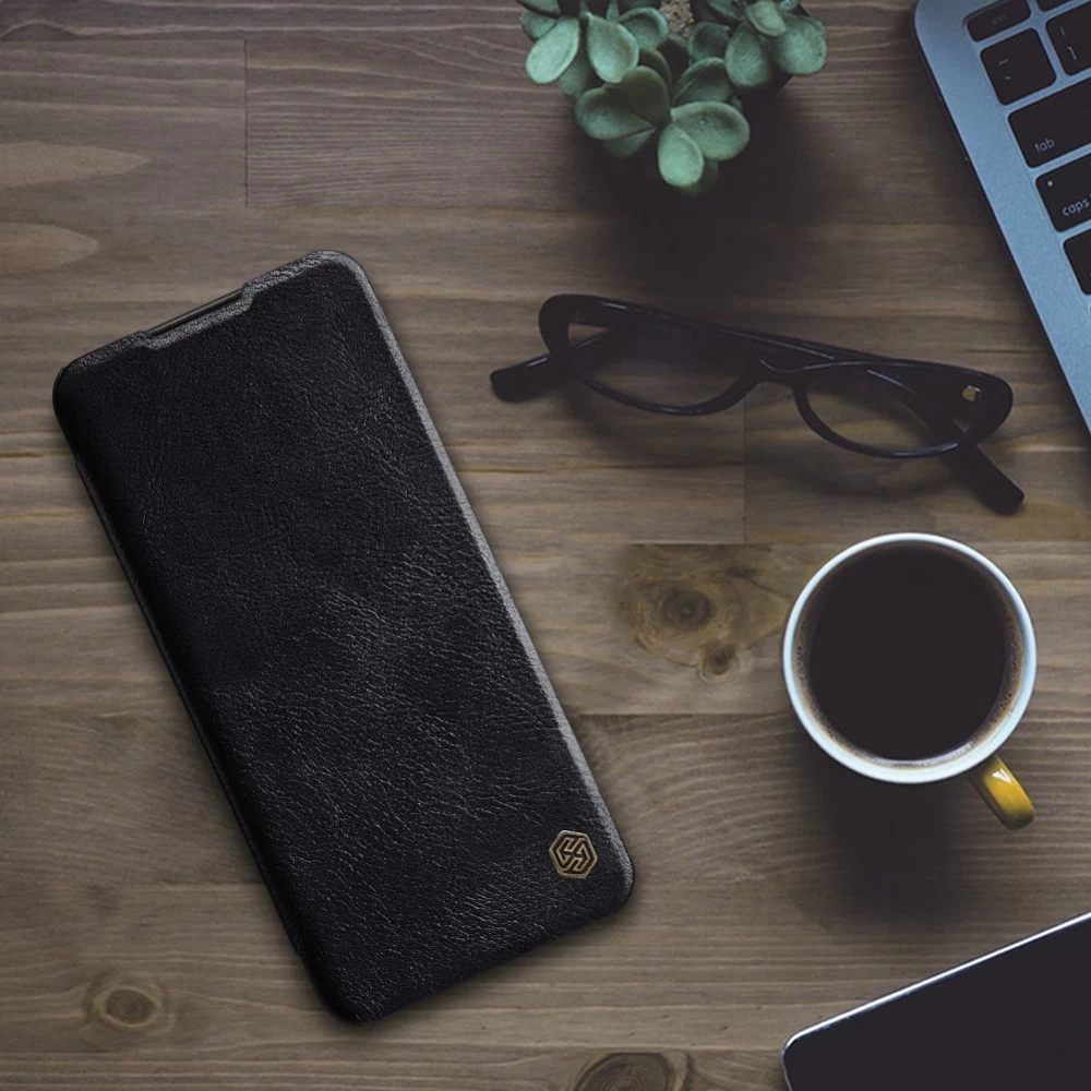Samsung Galaxy A03S maciņš melns Nillkin Qin Leather