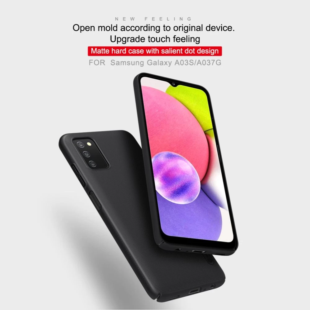 Samsung Galaxy A03S vāciņš sarkans Nillkin Super Frosted Shield