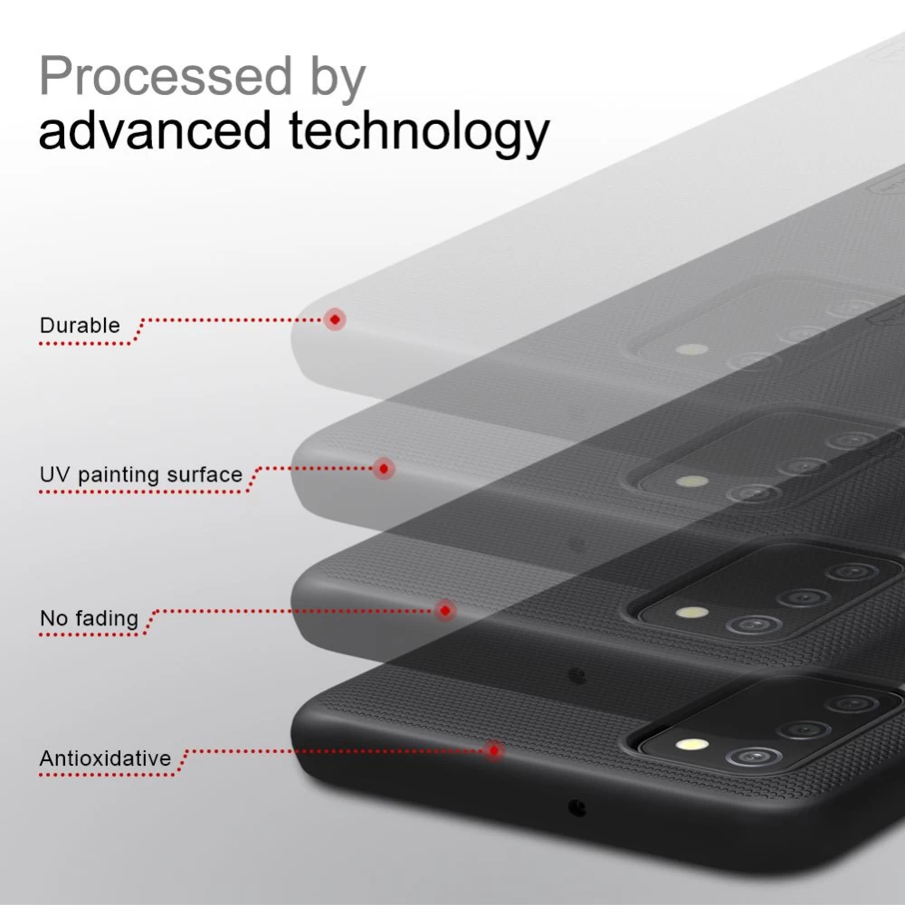 Samsung Galaxy A03S vāciņš sarkans Nillkin Super Frosted Shield
