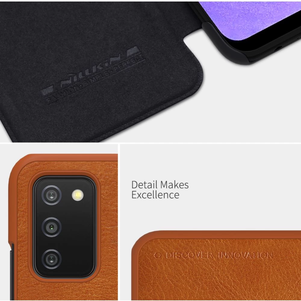Samsung Galaxy A03S maciņš sarkans Nillkin Qin Leather