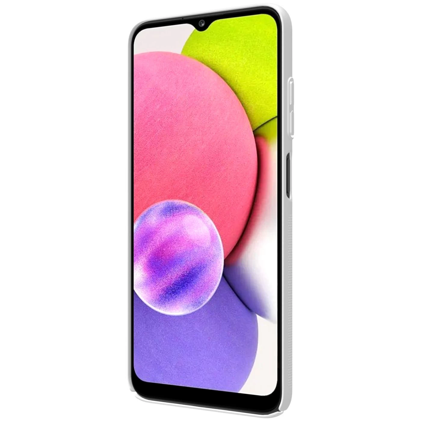 Samsung Galaxy A03S skal vit Nillkin Super Frosted Shield