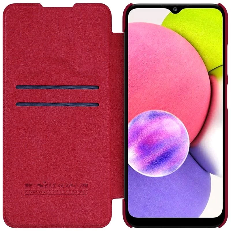 Samsung Galaxy A03S maciņš sarkans Nillkin Qin Leather