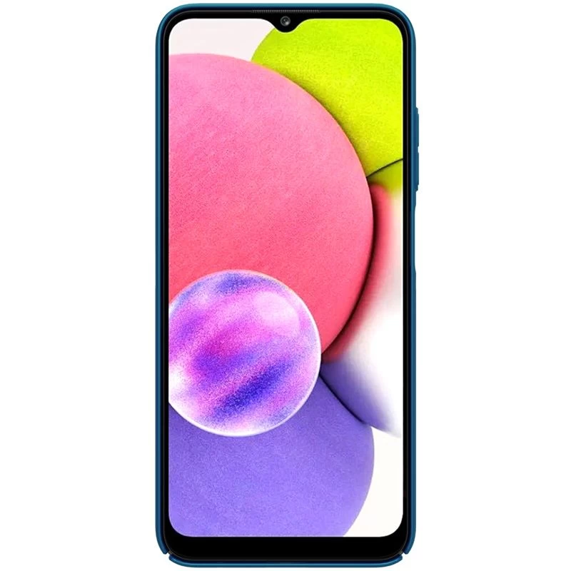Samsung Galaxy A03S skal blå Nillkin Super Frosted Shield