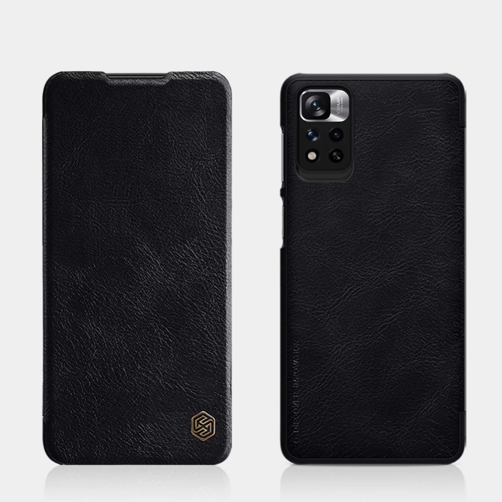 Xiaomi RedMi Note 11 5G maciņš melns Qin Leather Redmi