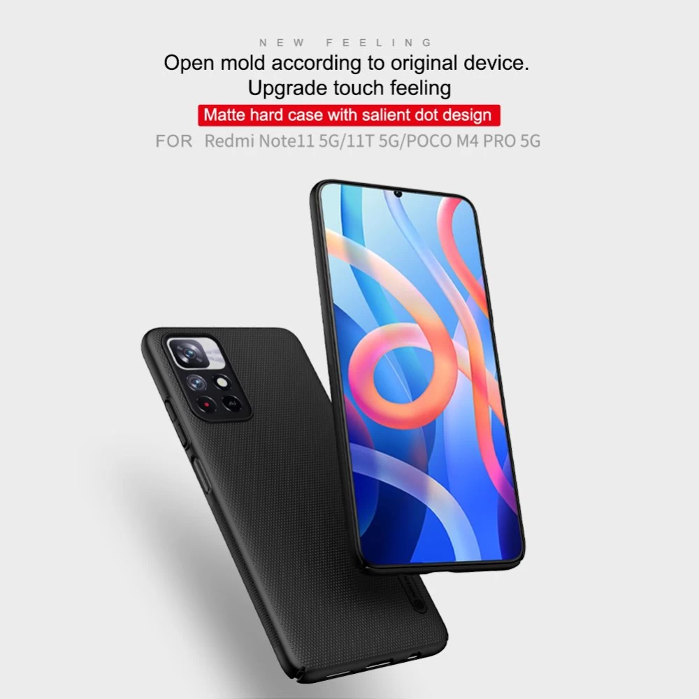 Xiaomi RedMi Note 11 5G vāciņš sarkans Nillkin Super Frosted Shield