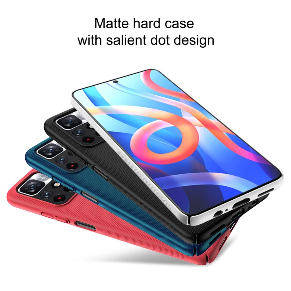 Xiaomi RedMi Note 11 5G vāciņš sarkans Nillkin Super Frosted Shield