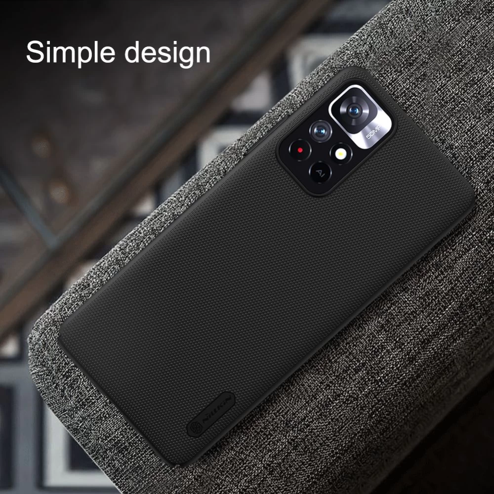 Xiaomi RedMi Note 11 5G vāciņš sarkans Nillkin Super Frosted Shield