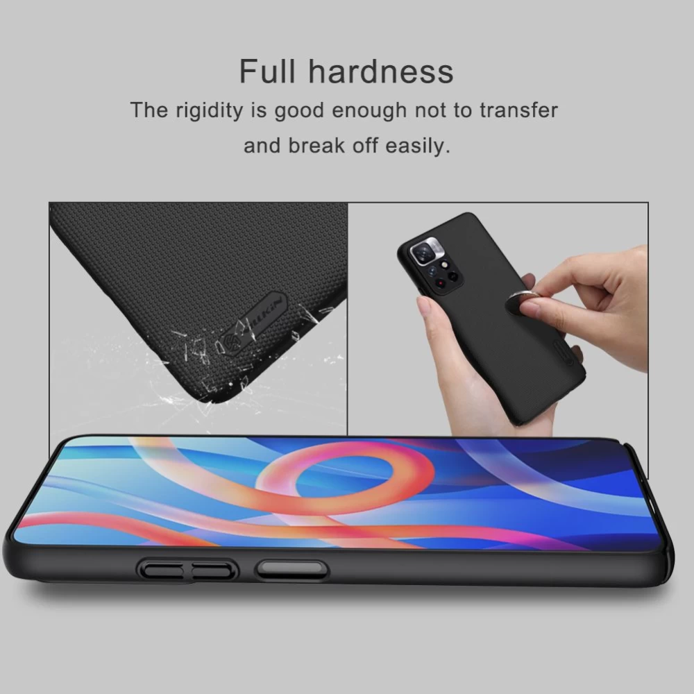 Xiaomi RedMi Note 11 5G vāciņš sarkans Nillkin Super Frosted Shield