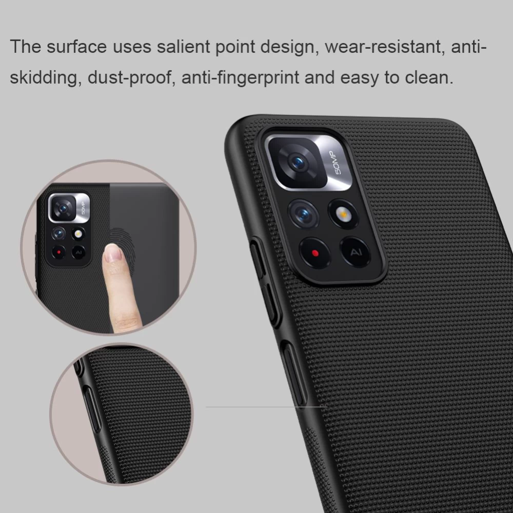 Xiaomi RedMi Note 11 5G vāciņš sarkans Nillkin Super Frosted Shield
