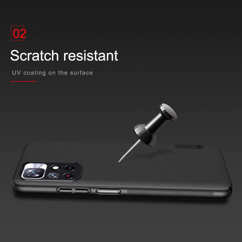 Xiaomi RedMi Note 11 5G vāciņš sarkans Nillkin Super Frosted Shield