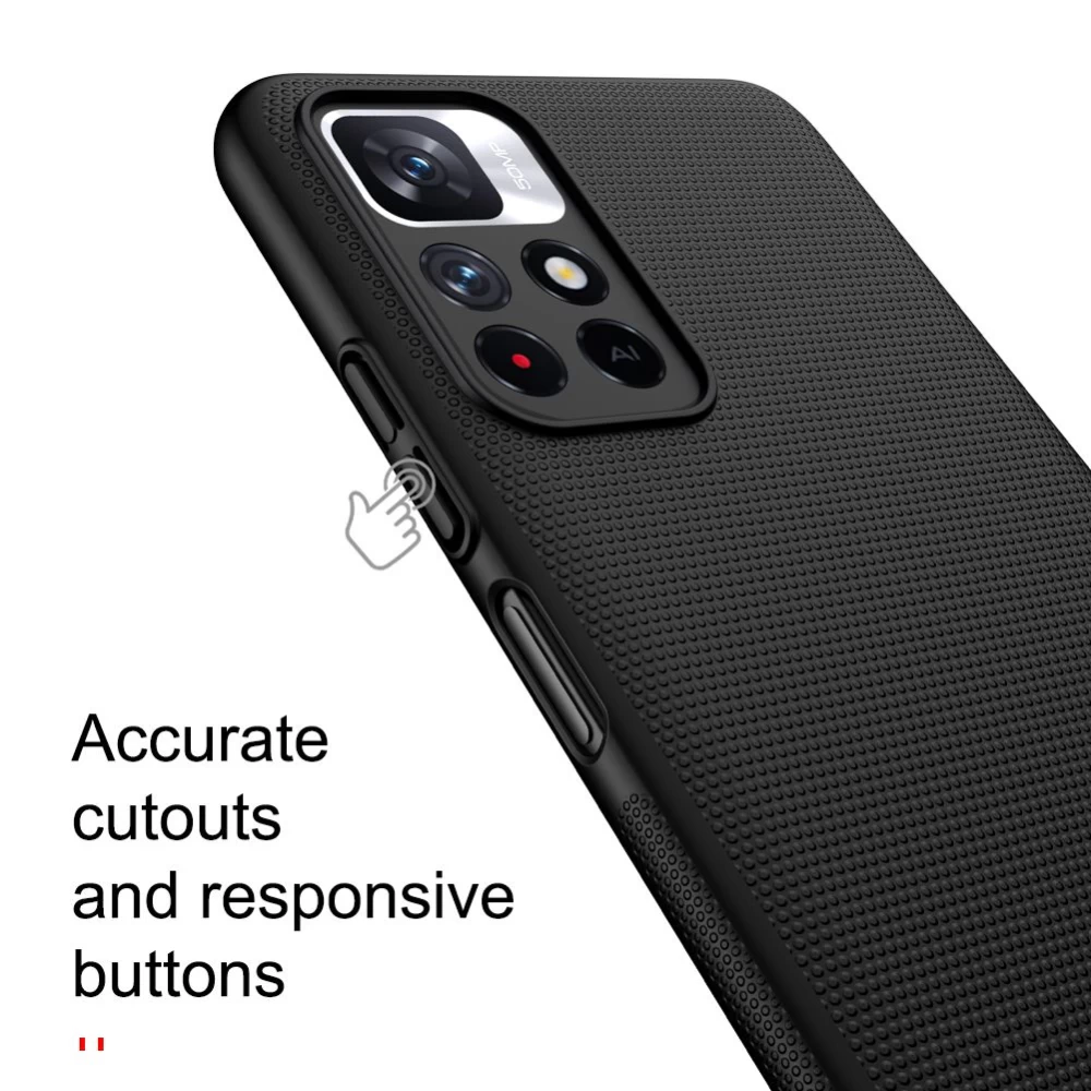 Xiaomi RedMi Note 11 5G vāciņš sarkans Nillkin Super Frosted Shield