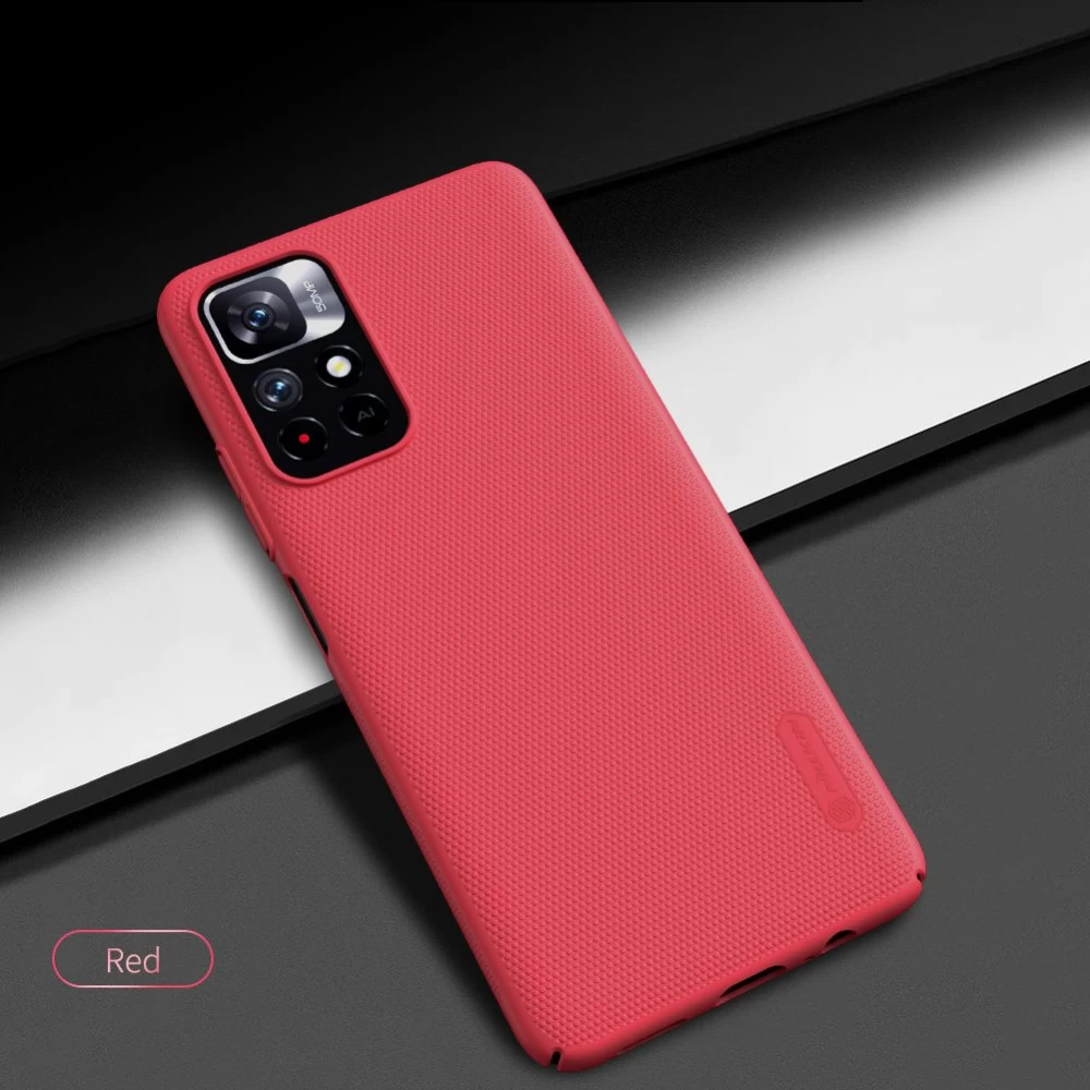 Xiaomi RedMi Note 11 5G vāciņš sarkans Nillkin Super Frosted Shield