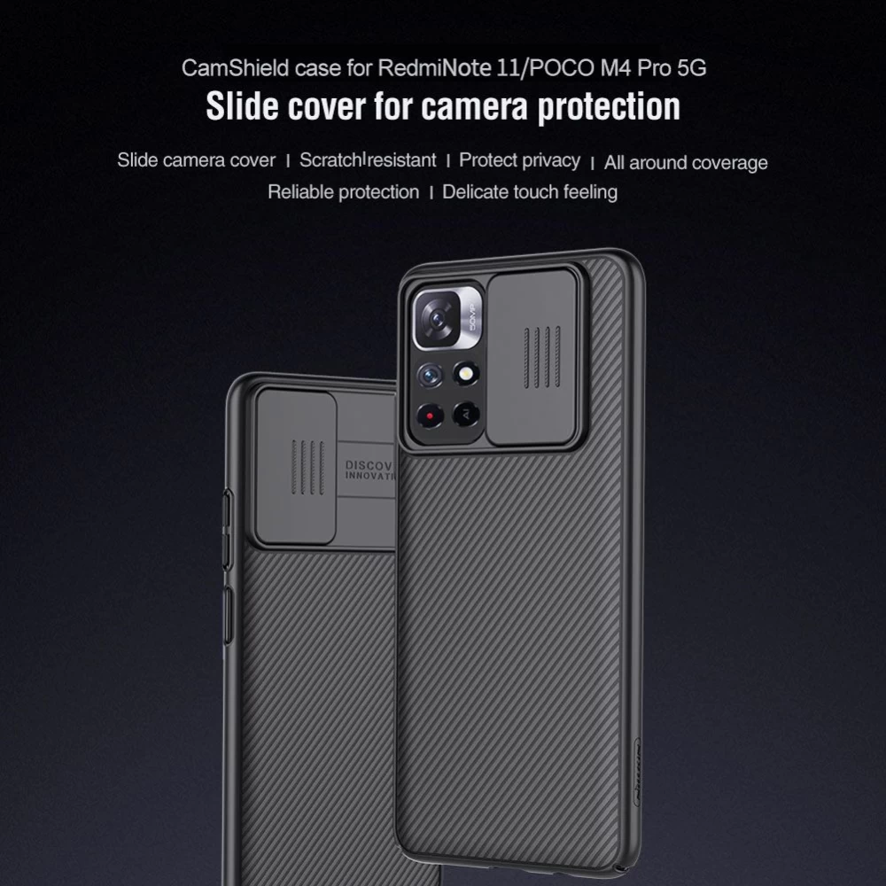 Xiaomi RedMi Note 11 5G vāciņš zils Nillkin CamShield