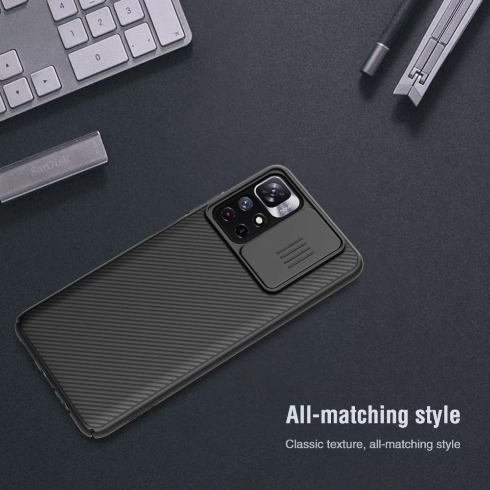 Xiaomi RedMi Note 11 5G vāciņš zils Nillkin CamShield