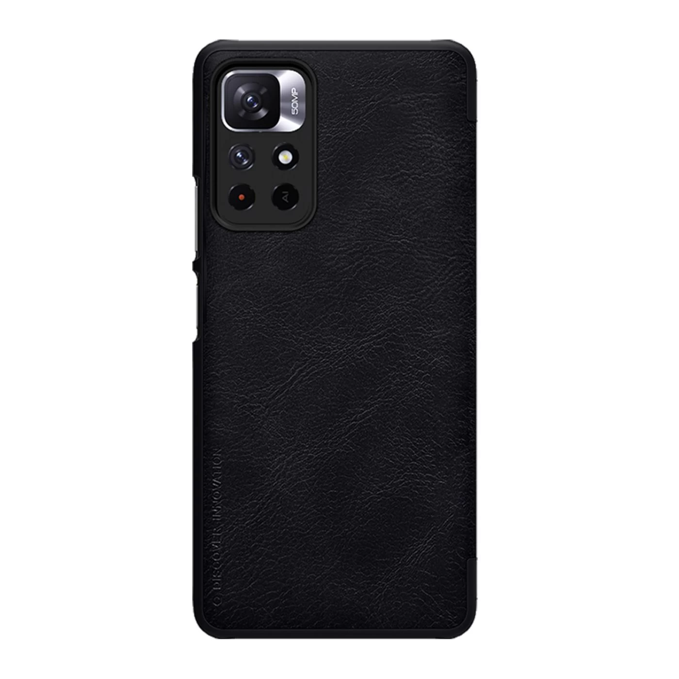 Xiaomi RedMi Note 11 5G maciņš melns Qin Leather Redmi