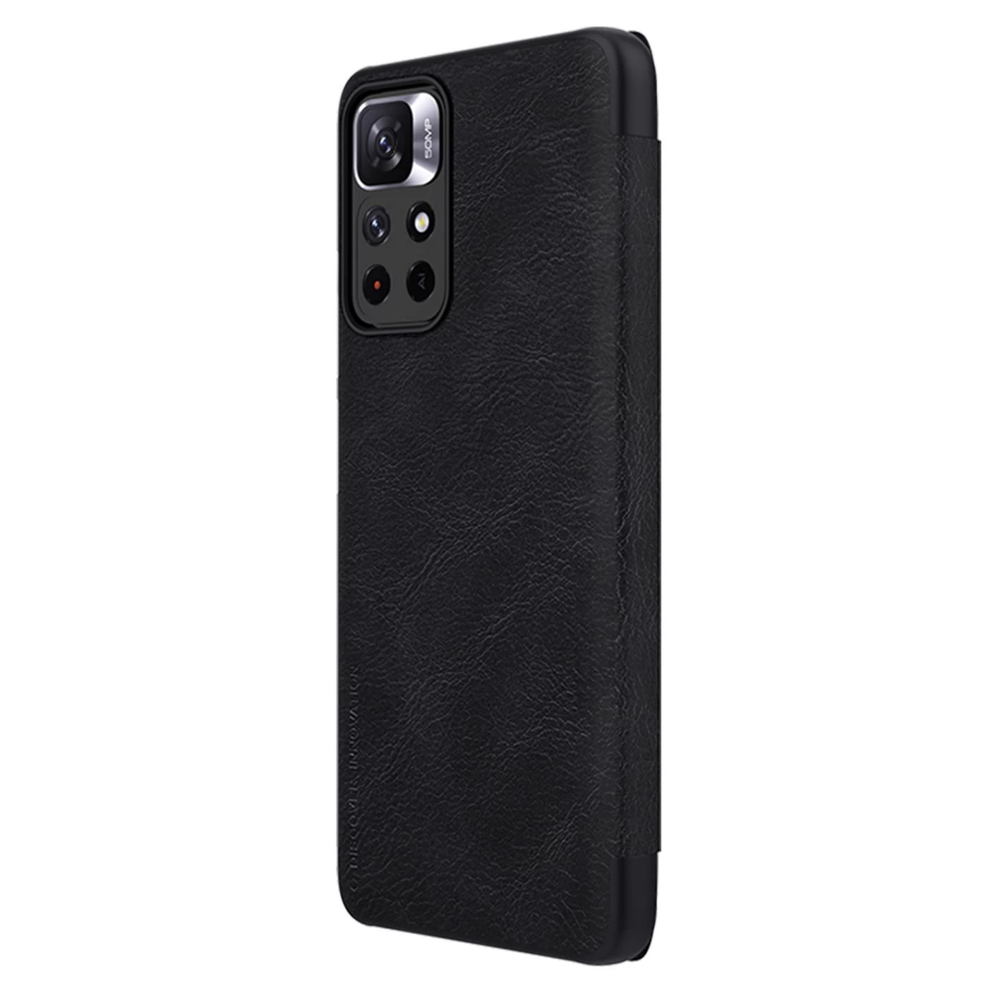 Xiaomi RedMi Note 11 5G maciņš melns Qin Leather Redmi