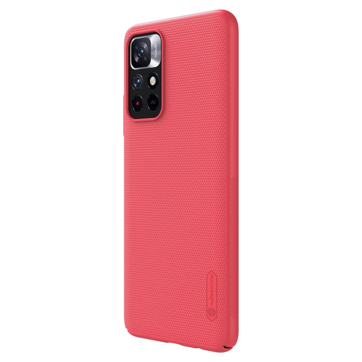 Xiaomi RedMi Note 11 5G vāciņš sarkans Nillkin Super Frosted Shield