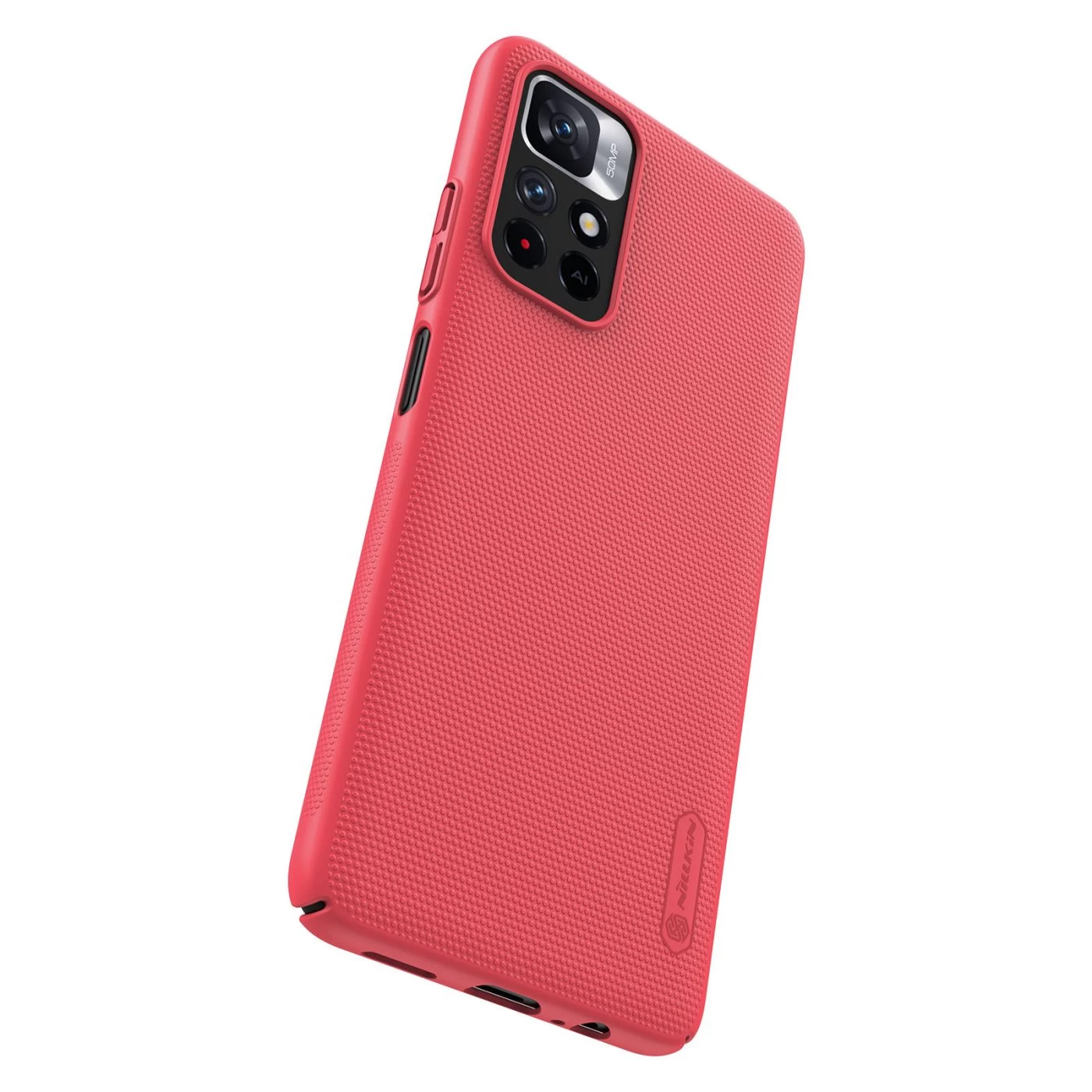 Xiaomi RedMi Note 11 5G vāciņš sarkans Nillkin Super Frosted Shield