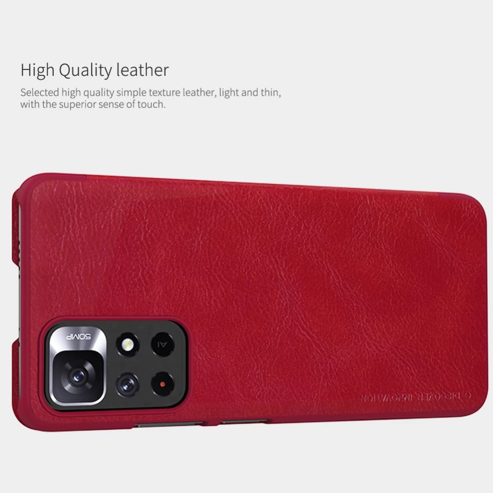 Xiaomi Poco M4 Pro 5G maciņš melns Qin Leather