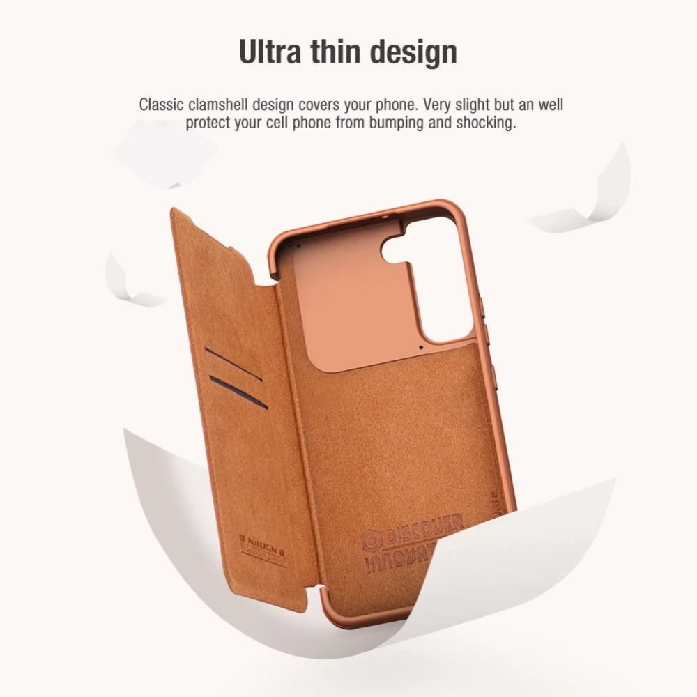 Samsung Galaxy S22 Plus чехол черный Nillkin Qin Leather  Pro