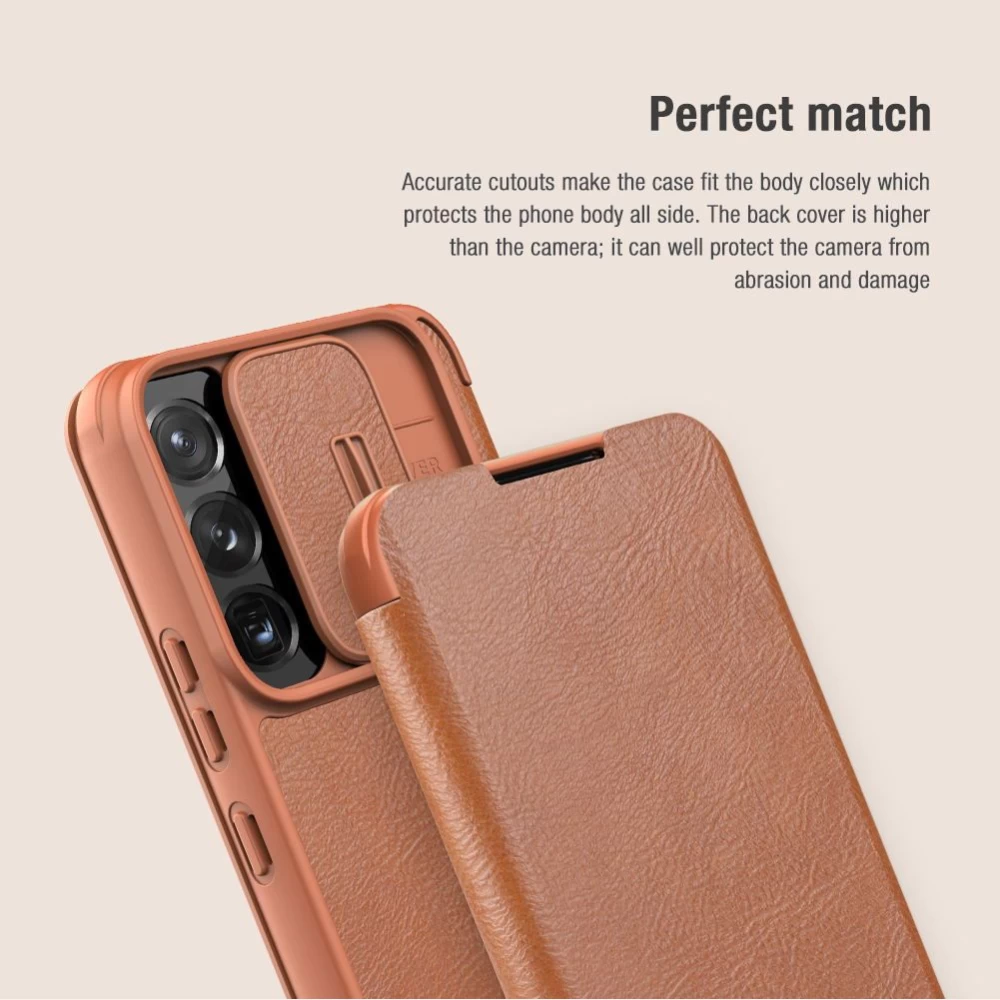 Samsung Galaxy S22 Plus чехол черный Nillkin Qin Leather  Pro