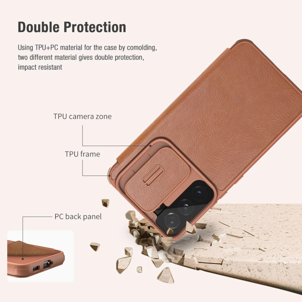 Samsung Galaxy S22 Plus чехол красный Nillkin Qin Leather  Pro